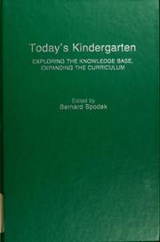Cover of: Today's kindergarten