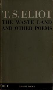 Cover of: The waste land, and other poems