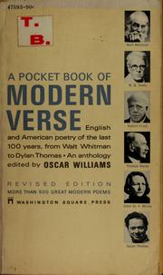Cover of: The pocket book of modern verse by Oscar Williams