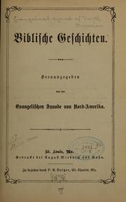 Cover of: Biblische geschichten by 