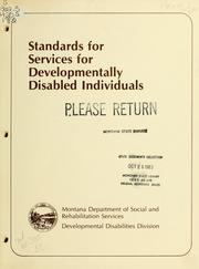 Cover of: Standards for services for developmentally disabled individuals by Accreditation Council for Services for Mentally Retarded and Other Developmentally Disabled Persons