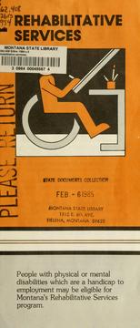 Cover of: Rehabilitative services by Montana. Dept. of Social and Rehabilitation Services