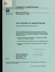Cover of: Area Agencies on Aging Program, Department of Health and Human Services