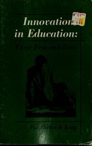 Cover of: Innovations in education by Herbert I. Von Haden