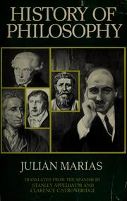 Cover of: History of Philosophy by Julián Marías