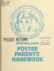 Cover of: Montana state foster parents' handbook