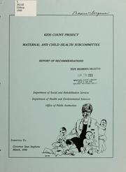 Cover of: Kids count project: report of recommendations