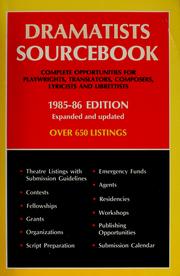 Cover of: Dramatist's Sourcebook, 1986 by M. Elizabeth Osborn