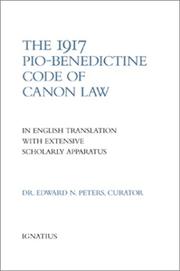 Cover of: 1917 Pio-Benedictine Code of Canon Law