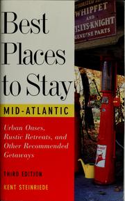 Cover of: Best places to stay in the Mid-Atlantic states