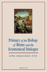 Cover of: The Primacy of the Bishop of Rome and the Ecumenical Dialogue