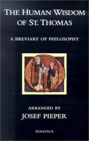 Cover of: The Human Wisdom of St. Thomas by 