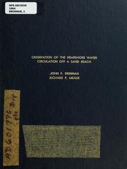 Cover of: Observation of the near shore water circulation off a sand beach by John F. Brennan