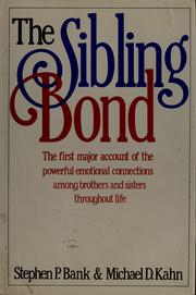 Cover of: The sibling bond
