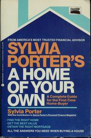 Cover of: Sylvia Porter's a home of your own