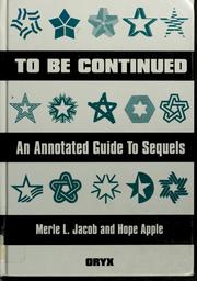 Cover of: To be continued by Merle Jacob