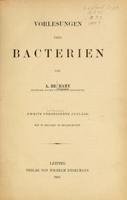 Cover of: Vorlesungen über Bacterien