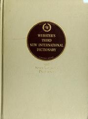Cover of: Webster's third new international dictionary of the English language by Philip Babcock Gove