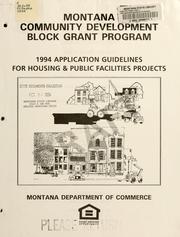 Cover of: 1994 application guidelines for housing and public facilities projects