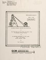 Cover of: Cultural resource inventory and evaluation of the Frame Mine and Ridge Top Howler Ring site in the Big Sandy Coal Field of Montana for the Montana Department of State Lands