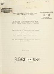 Cover of: Conservation district revenue funds grant statement of request for reclamation techniques for heavy metal contaminated pasturelands in Deer Lodge, Powell and Silver Bow Counties, Montana