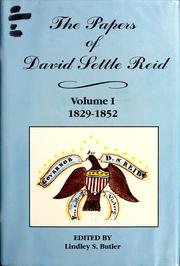 Cover of: The papers of David Settle Reid