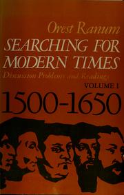 Cover of: Searching for modern times: discussion problems and readings.