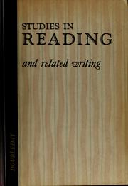 Cover of: Studies in reading and related writing.