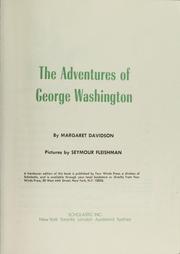 Cover of: Adventures of george washington by Margaret Davidson