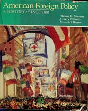 Cover of: American foreign policy by Thomas G. Paterson