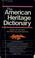 Cover of: The American Heritage dictionary.