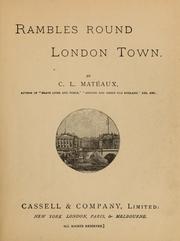 Cover of: Rambles round London town