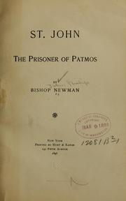 Cover of: St. John: the prisoner of Patmos