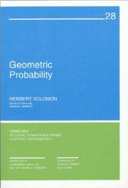 Geometric Probability (CBMS-NSF Regional Conference Series in Applied Mathematics) (CBMS-NSF Regional Conference Series in Applied Mathematics) by Herbert Solomon