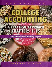 Cover of: College accounting: a practical approach : study guide and working papers