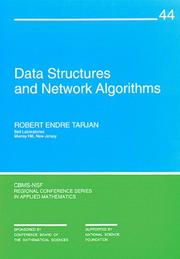 Cover of: Data Structures and Network Algorithms (CBMS-NSF Regional Conference Series in Applied Mathematics) (CBMS-NSF Regional Conference Series in Applied Mathematics)