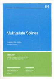 Cover of: Multivariate splines