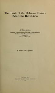 Cover of: Trade of the Delaware district before the revolution