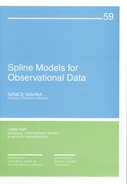 Cover of: Spline models for observational data by Grace Wahba