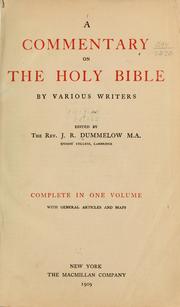 Cover of: A commentary on the Holy Bible