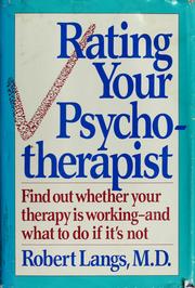 Cover of: Rating your psychotherapist: the search for effective cure