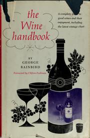 Cover of: The wine handbook