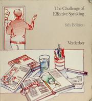 Cover of: The challenge of effective speaking by Rudolph F. Verderber