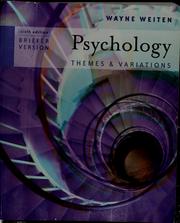 Cover of: Psychology: themes and variations : briefer version