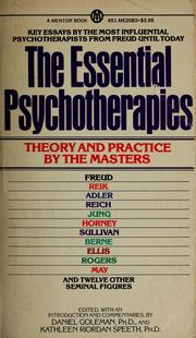 Cover of: Essential Psychotherapy (Mentor Books) by Daniel Goleman