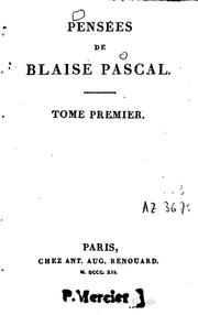 Cover of: The Pensées by Blaise Pascal