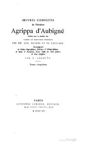 Cover of: OEuvres completes by Agrippa d' Aubigné