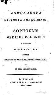 Cover of: Oidipous epi Kolōnōi