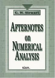 Cover of: Afternotes on numerical analysis by G. W. Stewart