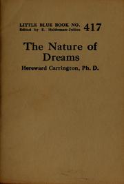 Cover of: The nature of dreams